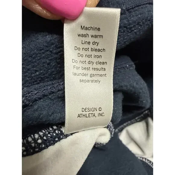 Athleta Polartech Fleece Leggings Navy/Pink Size M *EUC - Picture 10 of 10